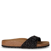 Madrid ciabatta in pelle leopardato nero | Boscaini Scarpe