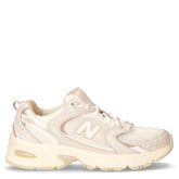 530 sneaker in ecopelle e tessuto beige angora | Boscaini Scarpe