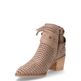 Tronchetto tessuto con zip taupe | Boscaini Scarpe