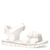 Cinder sandalo in ecopelle con fiore bambina bianco | Boscaini Scarpe