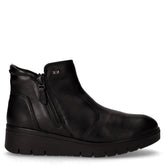 Stivaletto in pelle con zip laterale nero | Boscaini Scarpe