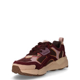 Garner fate 134 sneaker in pelle scamosciata e tessuto marrone e rosa | Boscaini Scarpe