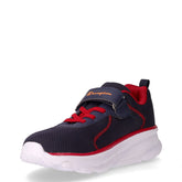 Hro sneaker in tessuto ed ecopelle bambino blu navy rosso arancio | Boscaini Scarpe