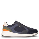 Branthon sneaker in ecopelle e tessuto avio navy | Boscaini Scarpe