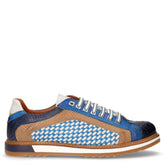 Stringata sportiva in pelle blu marrone bianco - Scarpe Uomo | Boscaini Scarpe