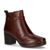 Tronchetto con tacco in pelle marrone - Tronchetti Donna | Boscaini Scarpe