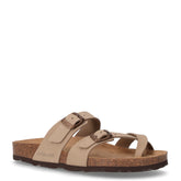 Sara ciabatta infradito in pelle kaki - GRUNLAND | Boscaini Scarpe