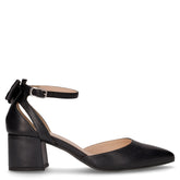 Sandalo con tacco in pelle nero - Sandali Con Tacco Donna | Boscaini Scarpe
