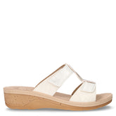 Ciabatta in ecopelle con zeppa bianco | Boscaini Scarpe