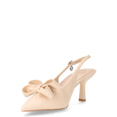 Slingback in ecopelle con tacco nude | Boscaini Scarpe