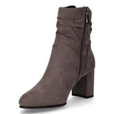 Tronchetto in tessuto con zip grigio | Boscaini Scarpe
