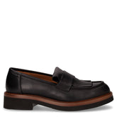 Mocassino in pelle con frangia nero - Mocassini Donna | Boscaini Scarpe