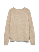 Maglione girocollo in maglia beige | Boscaini Scarpe