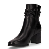 Stivaletto con tacco in ecopelle nero | Boscaini Scarpe