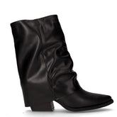 Stivaletto camperos in pelle con risvolto nero - Stivaletti Donna | Boscaini Scarpe