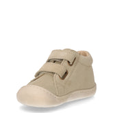 Barefoot sneaker in pelle con strappi bambino beige verde | Boscaini Scarpe