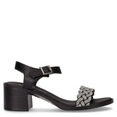 Sandalo con tacco nero - Sandali Con Tacco Donna | Boscaini Scarpe
