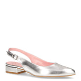 Slingback a punta in ecopelle argento - DU SIMON | Boscaini Scarpe