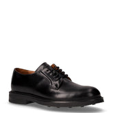Stringata in pelle nero | Boscaini Scarpe