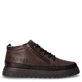 Polacchino sportivo in pelle con zip grigio scuro nero | Boscaini Scarpe