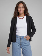 Cardigan corto in maglia nero | Boscaini Scarpe