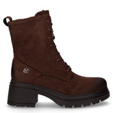 Stivaletto stringato in ecopelle con tacco marrone - QUEEN HELENA | Boscaini Scarpe