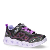 Heart Lights Bubble Love sneaker in tessuto con luci bambina nero multicolor | Boscaini Scarpe