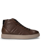 Sneaker in pelle con zip caffè - IGI & CO | Boscaini Scarpe