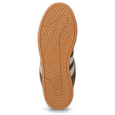 GRAND COURT ALPHA 00s  sneakers in pelle scamosciata con tre strisce verde bianco | Boscaini Scarpe