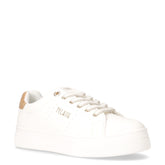 Sneaker bambina in ecopelle con platform bianco geo beige - 1°CLASSE | Boscaini Scarpe