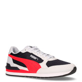 St Runner v4 sneaker in ecopelle navy rosso | Boscaini Scarpe