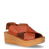 Sandaloin pelle con zeppa cuoio - Summer Days Donna | Boscaini Scarpe
