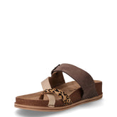 Ciabatta infradito in pelle ed ecopelle oro antico | Boscaini Scarpe