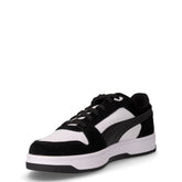 Rebound Slam sneaker in pelle ed ecopelle bianco nero | Boscaini Scarpe