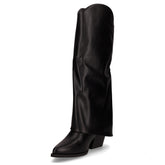 Stivale camperos in ecopelle con tacco nero | Boscaini Scarpe