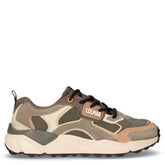Garner Grounds 067 sneaker in pelle e tessuto verde militare - Sneakers Uomo | Boscaini Scarpe