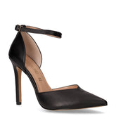 Decollete con tacco a punto in ecopelle nero | Boscaini Scarpe