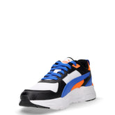 Trinity LT sneaker in tessuto ed ecopelle bambino bianco blu arancio | Boscaini Scarpe