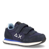Tom Solid sneaker bambino in pelle e tessuto navy blu - SUN68 | Boscaini Scarpe