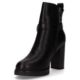 Tronchetto in ecopelle con fibbia decorativa nero | Boscaini Scarpe