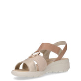 Sandalo con zeppa beige | Boscaini Scarpe