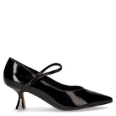 Décolleté a punta in ecopelle nero vernice - GOLD & GOLD | Boscaini Scarpe