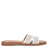 Ciabatta in ecopelle traforata con borchie bianco - TOO LIKE | Boscaini Scarpe