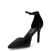 Sandalo a punta in ecopelle con tacco nero | Boscaini Scarpe