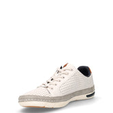 Sneaker in ecopelle traforata con zip laterale bianco | Boscaini Scarpe