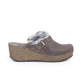 Ciabatta con zeppa seppia grigio | Boscaini Scarpe