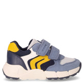 Flexyper sneaker in tessuto e pelle bambino cielo giallo | Boscaini Scarpe