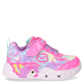 S Lights Unicorn Charmer Lil Heart Sperkless sneaker in tessuto con luci bambina rosa | Boscaini Scarpe