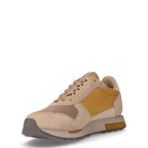 Sneaker in pelle e tessuto giallo beige | Boscaini Scarpe
