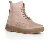 Stivaletto stringato con zip beige - Donna | Boscaini Scarpe